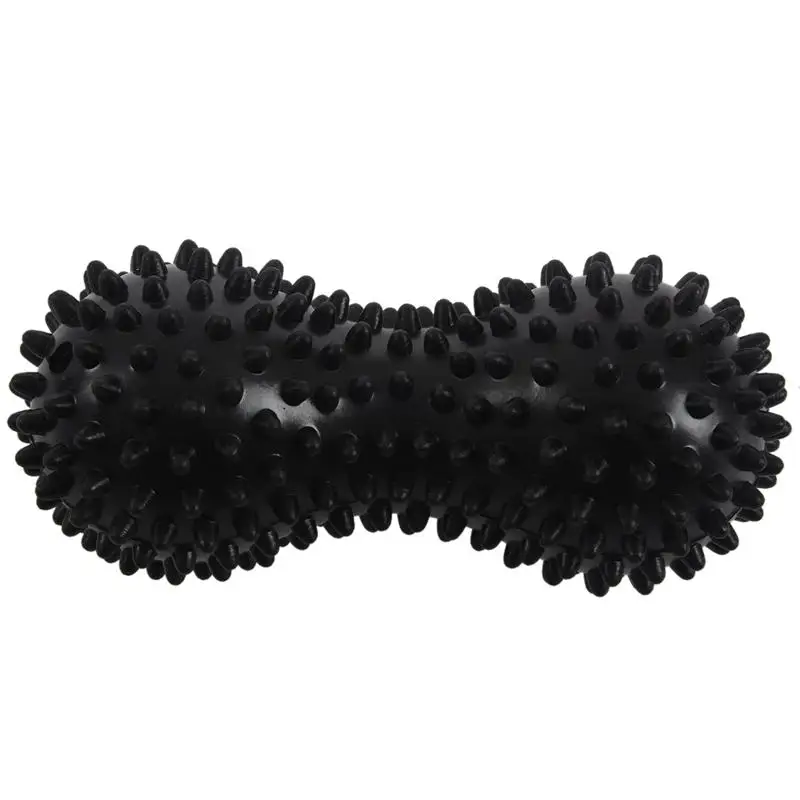 Массажный мяч в форме арахиса, массажер для снятия стресса, оранжевый