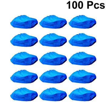 

100pcs Kids Disposable Shoes Cover Waterproof Plastic Shoes Cover Anti-slip Shoes Cover for Indoor Outdoor