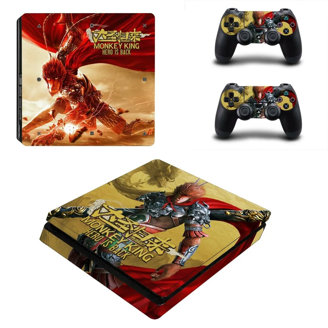 Король обезьян: Герой снова PS4 Slim sticker s PS 4 Play station 4 Slim Skin sticker для playstation 4 Slim консоли и контроллера