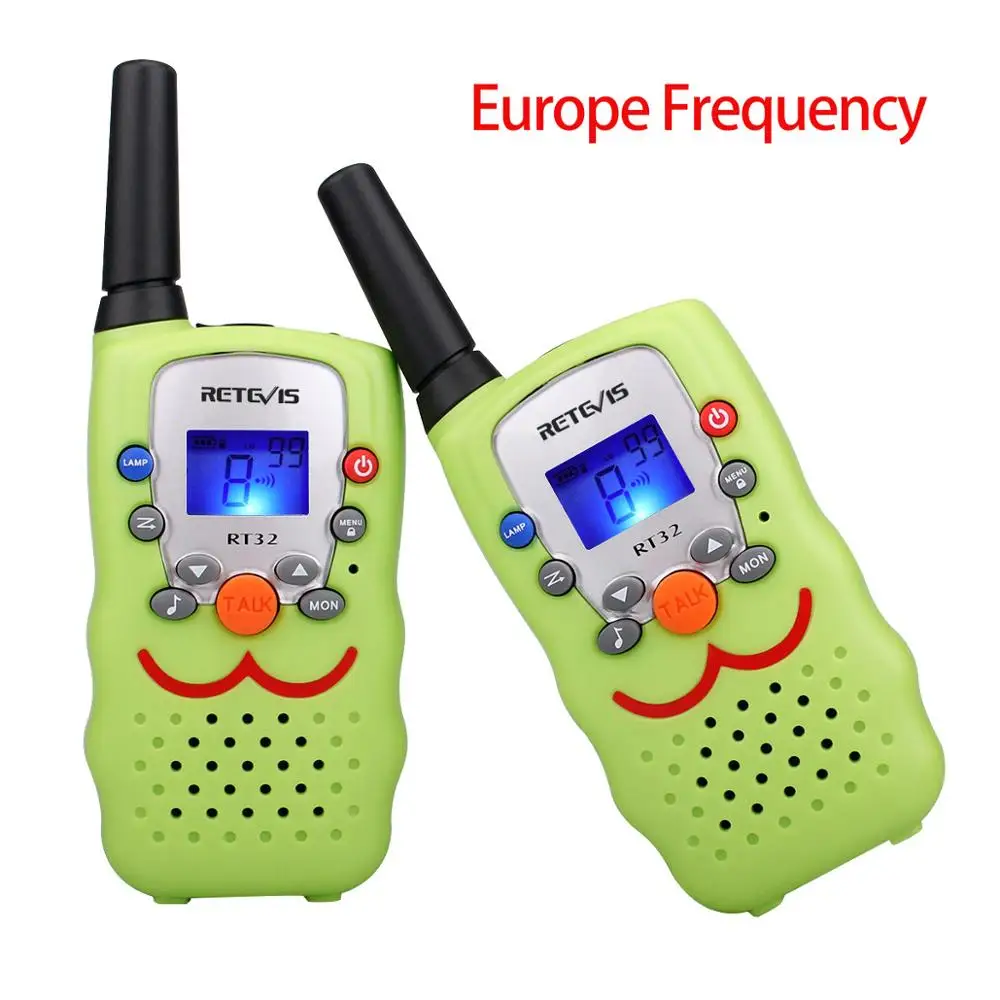 Europe Frequency 2 шт. Retevis RT32 Мини Портативная рация детская радио удобная 2 способ радио PMR446 PMR FRS фонарик подарок на день рождения Рождественский подарок - Цвет: Europe Frequency