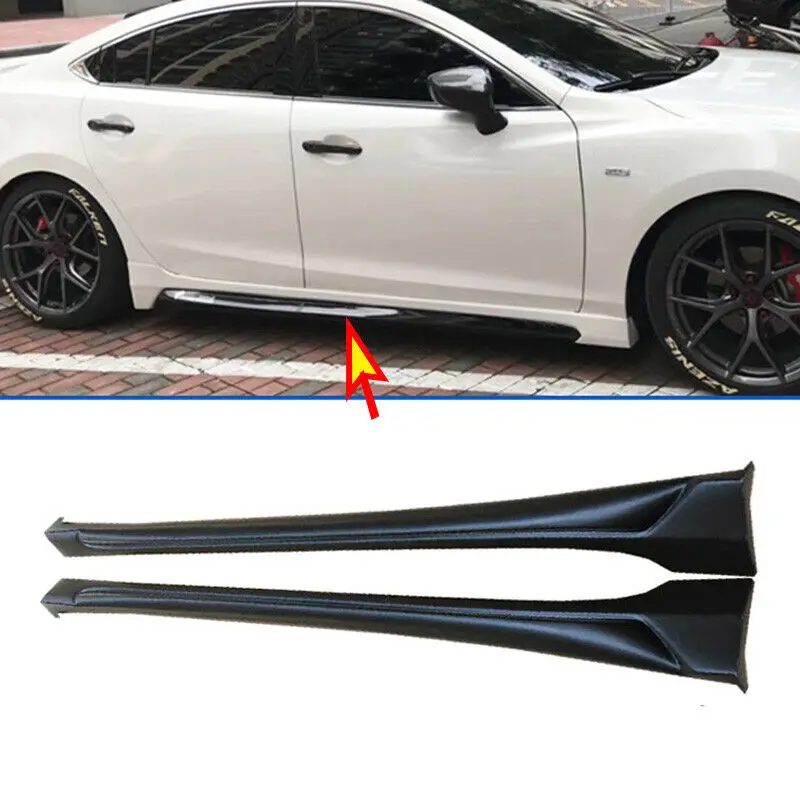 

Fits For Mazda 6 M6 Atenza 2014-2018 ABS Unpainted Side Skirt Extension Bumper Lip Body kit Moulding Styling Accessories 2PCS