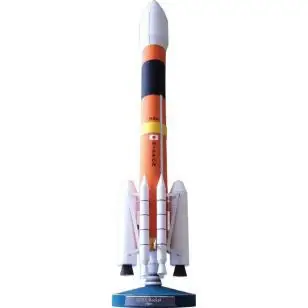 

H-2 Rocket Paper Model 3D Manual DIY Handmade Origami Student Science Activity Origami Aviation Model Diecast Rocket