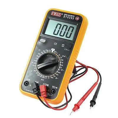 ЖК-дисплей AC DC вольтметр Цифровой Амперметр мультиметр DT9205 w пробник