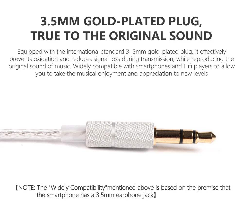 KB EAR Knight aluminum alloy shell design In ear Earphone with high purity OFC silver plated cable and 3.5mm gold plated plug