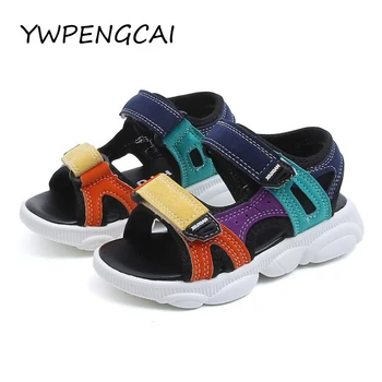 

YWPENGCAI 2020 Summer Kids Sndals Patchwork Colors Unisex Boys Girls Sandals Size 21-30 Toddler Sandals