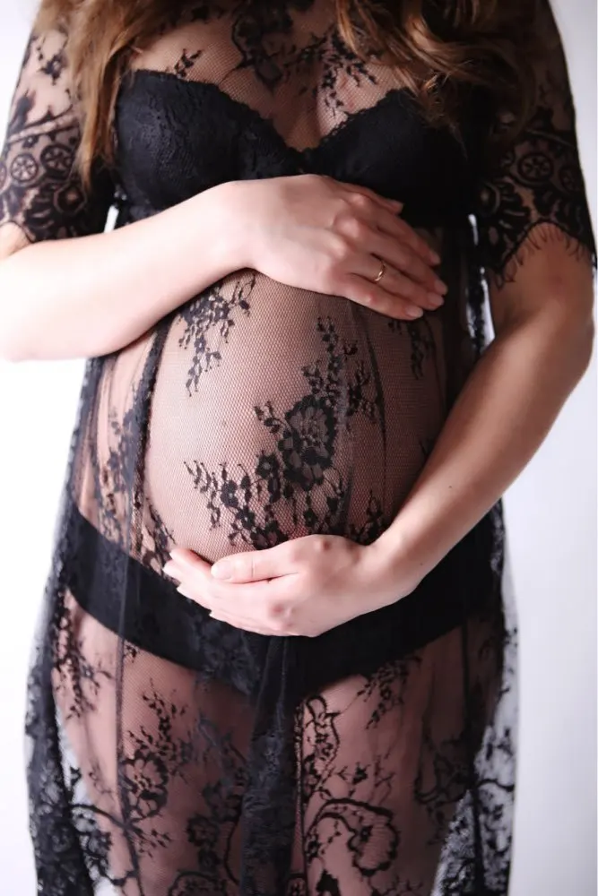 Women Dresses Maternity Lace Pregnant Gown Photography Props Photo Shoot vestidos