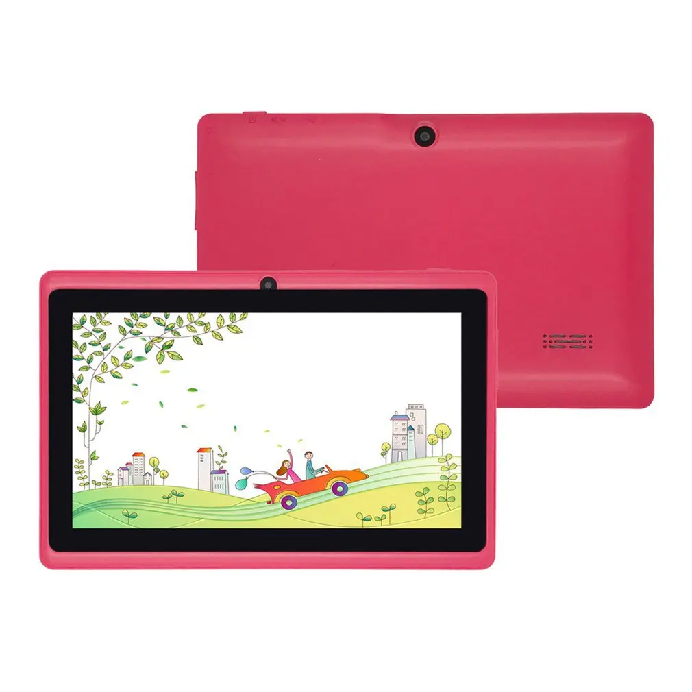 Розовый 7 дюймовым HD монитором под управлением Экран Android Quad-core Tablet PC 512 Мб+ 4 Гб/512 МБ+ 8 Гб/1 Гб+ 8 Гб/1 Гб+ 16 Гб 2.0MP Камера Поддержка TF карты