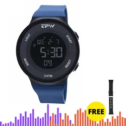 Для мужчин спортивные часы секундомер сигнализации Chrono цифровые часы электронные руки часы для мужчин водонепроницаемые спортивные часы