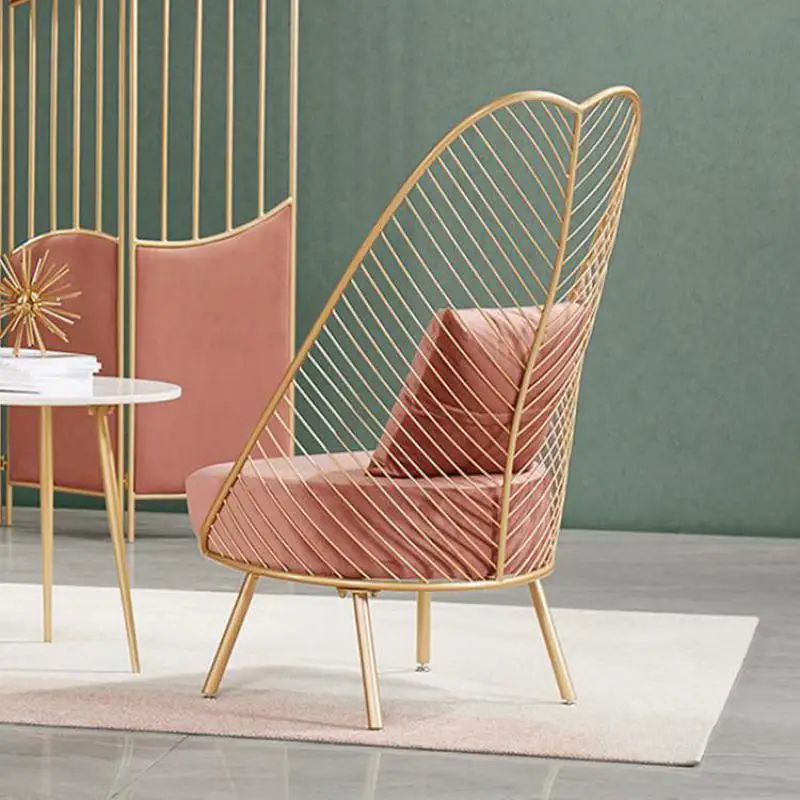  Light luxury Nordic single small sofa net red section ins style bedroom living room simple American balcony iron chair |