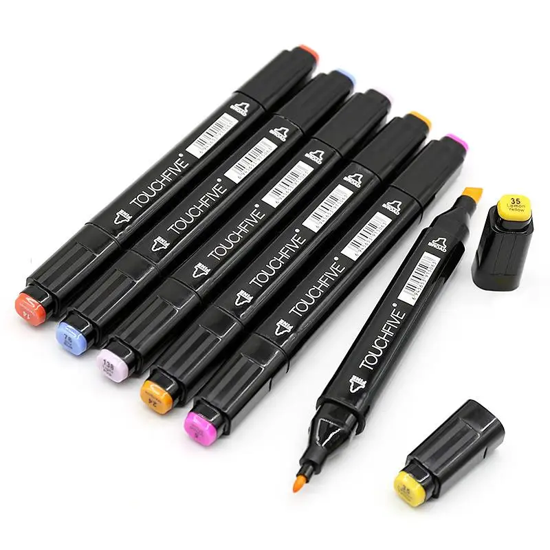 Vibrant Brush Pen - Dual-Head Alcohol-Based Art Marker