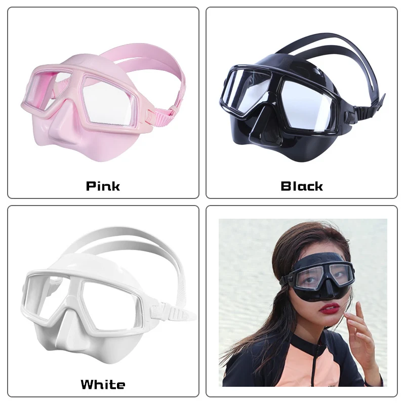 

Half Face Light Weight Low Volume Free Diving Goggles Anti-fog Freediving Mask