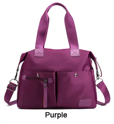 Женские дизайнерские сумки от известного бренда, женские сумки, женские сумки из нейлона, водонепроницаемые сумки через плечо, нейлоновые сумки через плечо, Оксфорд - Цвет: Фиолетовый