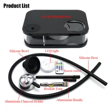 Акриловый кальян Бонг для курения с светодиодный свет чаша кальяна Бонг для курения арабский кальян законченный набор