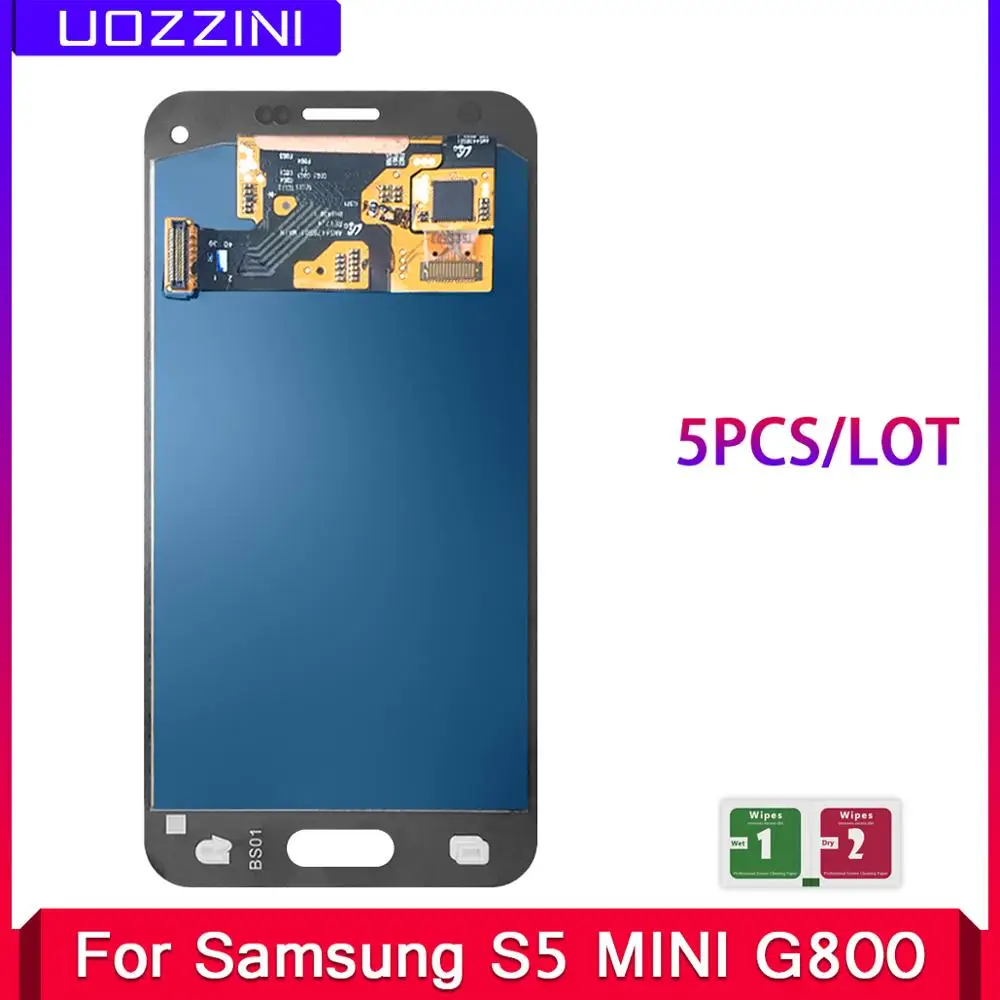

5 Pcs/Lot Super AMOLED For Samsung Galaxy S5 Mini G800 G800F G800H 100% Tested LCD Display Touch Screen Assembly Digitizer