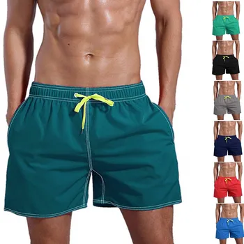 

Bermuda Masculina Summer Solid Colour Cotton Beach Shorts Men Simple Casual Ropa Deportiva Hombre Drawstring Gym Shorts Men