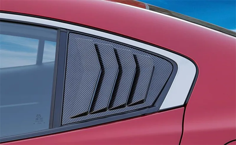 Авто Оконное украшение, накладка, наклейка, автомобильные аксессуары для mazda 3, автостайлинг, 2 шт
