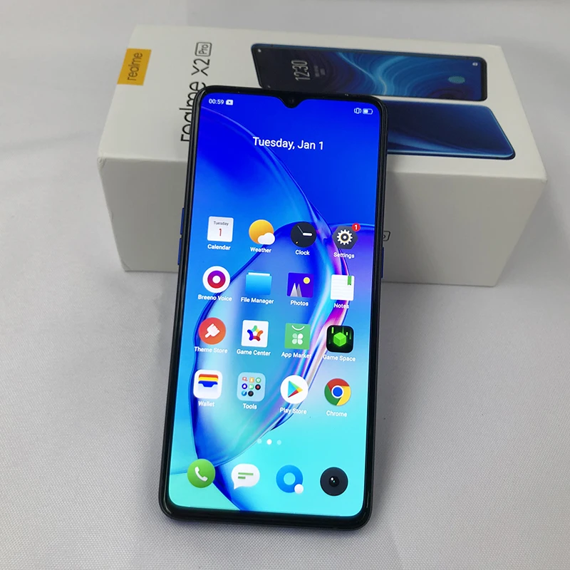 Realme X2 pro X 2 Мобильный телефон Snapdragon 855 plus 64MP Quad камера 6,5 ''полный экран NFC OPPO мобильный телефон VOOC 50 Вт супер зарядное устройство