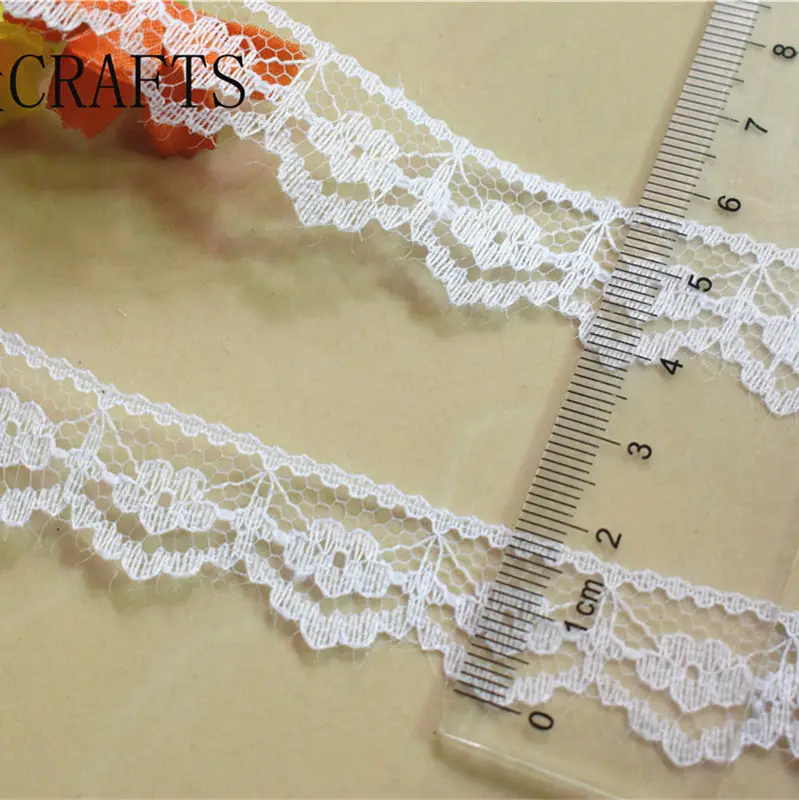 white 20mm wide 5-10 ярдов абсолютно новое красивое белое кружево, поделки/свадьба/одежда/кружевная лента Подарочная упаковка(5 или 10 ярдов/рулон - Цвет: white 20mm wide
