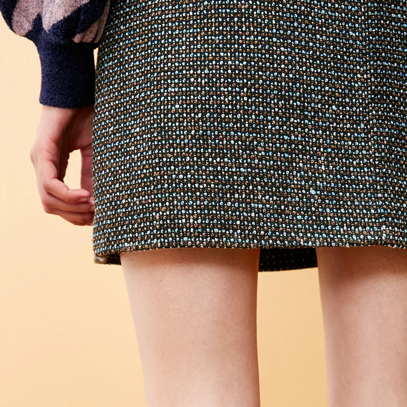 Vero Moda Женская твидовая юбка на молнии спереди с подкладкой | 319116553