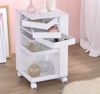 

Storage Cabinet Drawer Type Large Removable File Locker With Wheels Under The Nail Storage Table Dressing Table Finishing