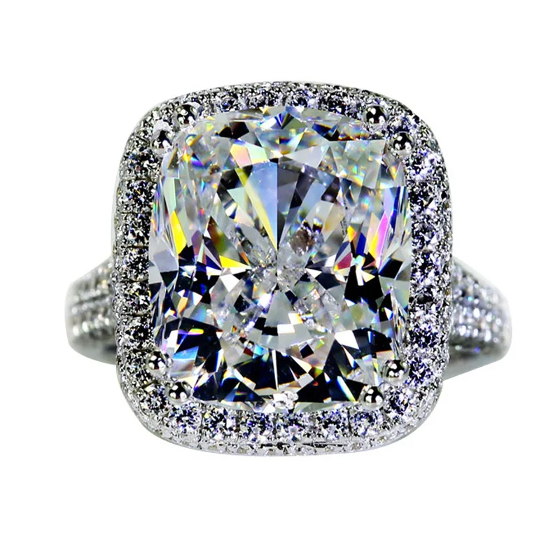 

DIWENFU 14K White Gold Moissanite Ring for Women Anillos De Bizuteria Wedding Bands Moissanite Jewelry Ring Box Anel Gemstone