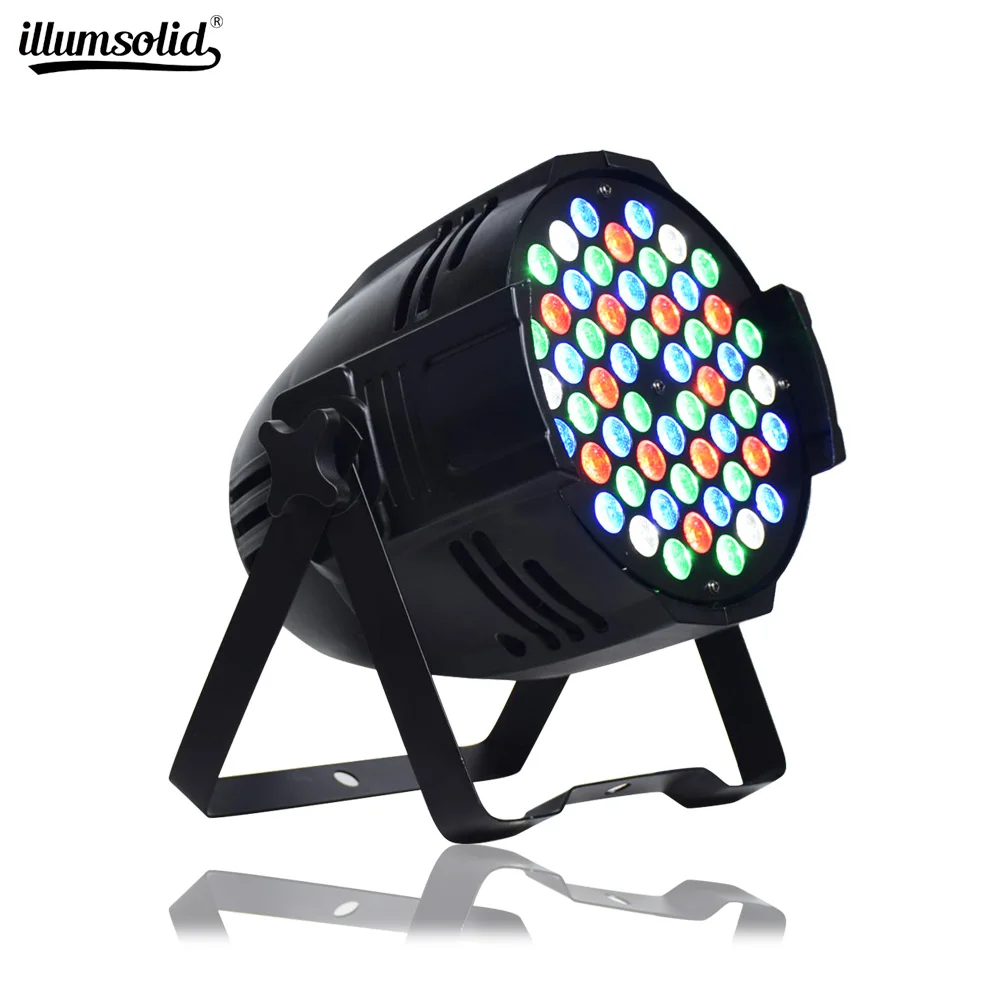 LED Stage Lights 54x3w RGBW PAR LED DMX Stage Lighting Effect DMX512 Master Slave Led Flat for DJ Disco Party KTV