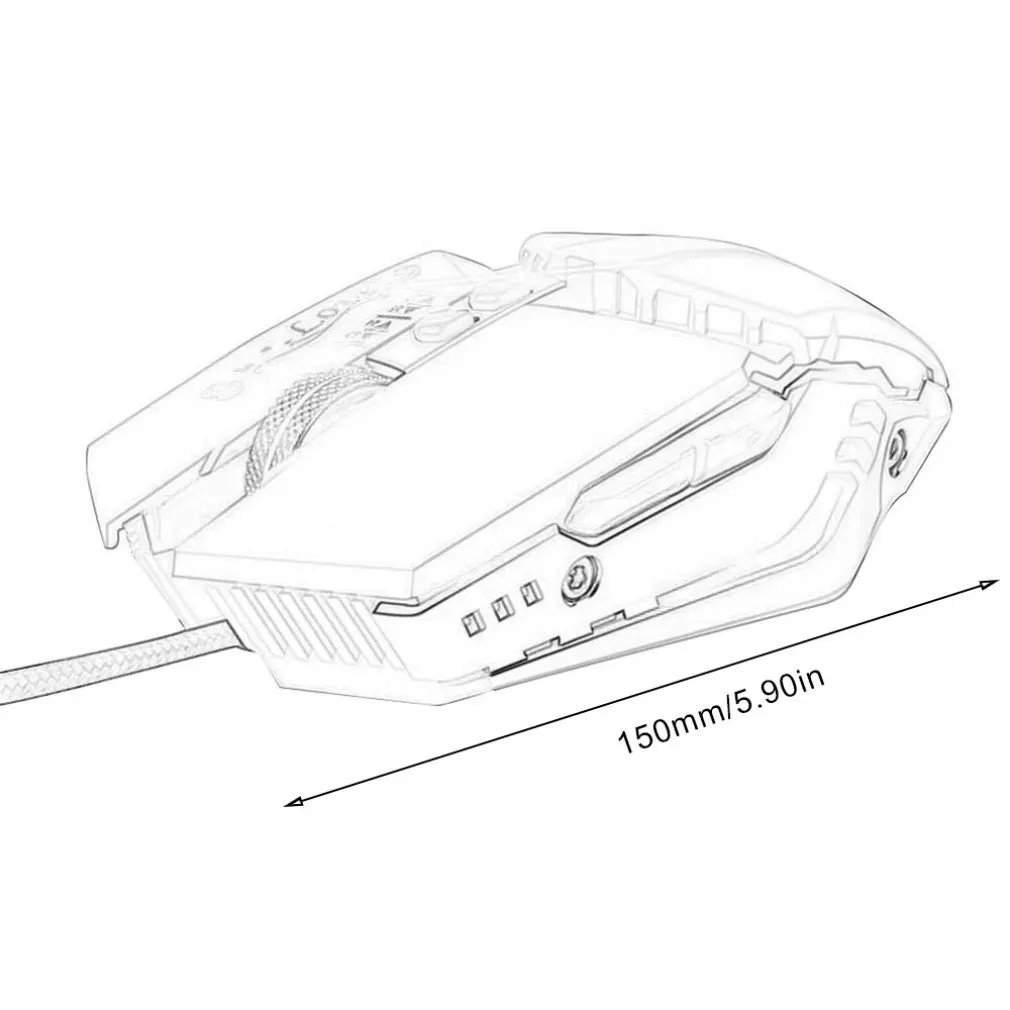Механическая металлическая мышь для макросъемки, Usb светильник, игровая мышь Rgb, аксессуары для компьютера