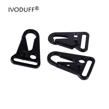 

Black Snap Hook 2pcs 1inch Metal Swivel Clasp Webbing Strap Hook, Black Carabiner Hook