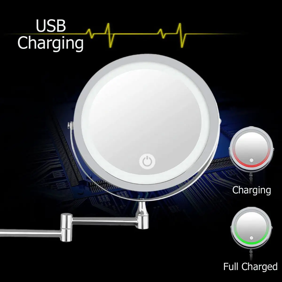 Светодиодный зеркальный светильник 7 дюймов удлиняющееся Складное