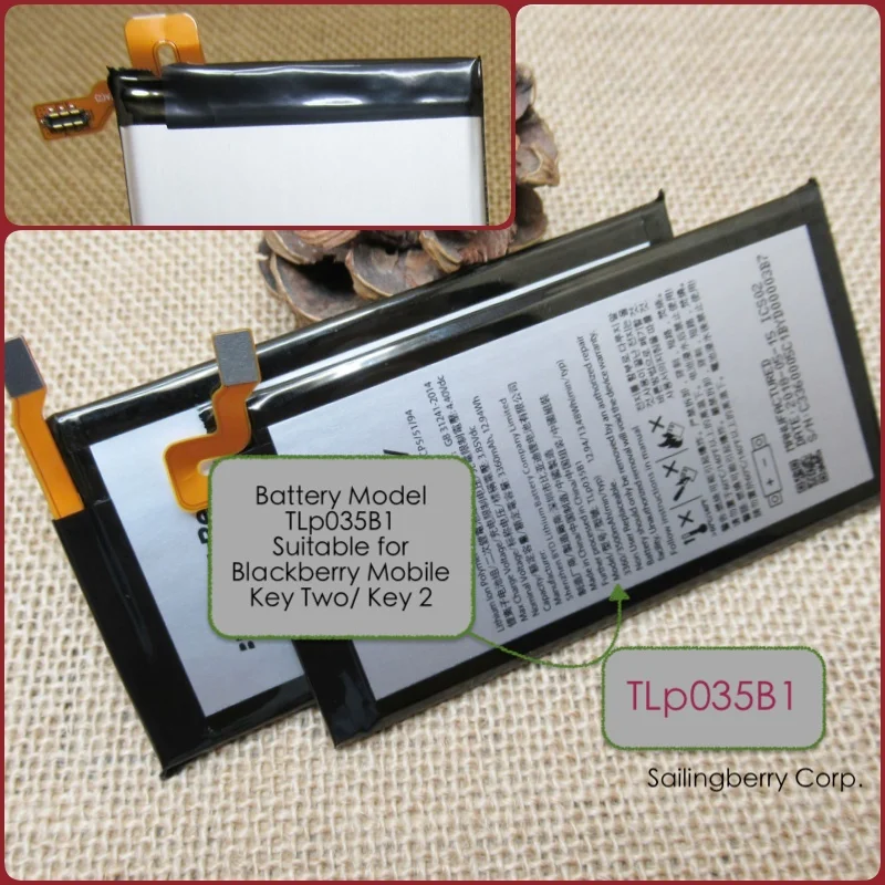 

Battery suitable for Blackberry Key Two Key 2 mobile with battery model TLp035B1