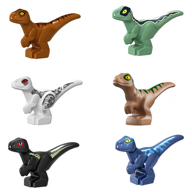 

Jurassic World Dinosaurs Six Mini Building Blocks Children's Toy Gift Velociraptor Model Building Blocks Kids Toy Compatible