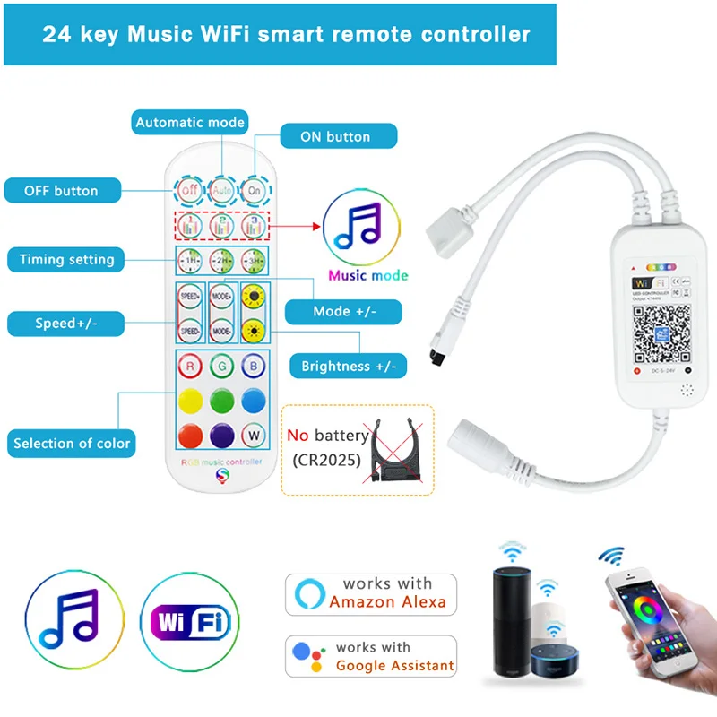 20 м новые музыкальные Wi Fi Luces Светодиодные ленты светильник 5 10 15 М 5050 SMD 2835 гибкая