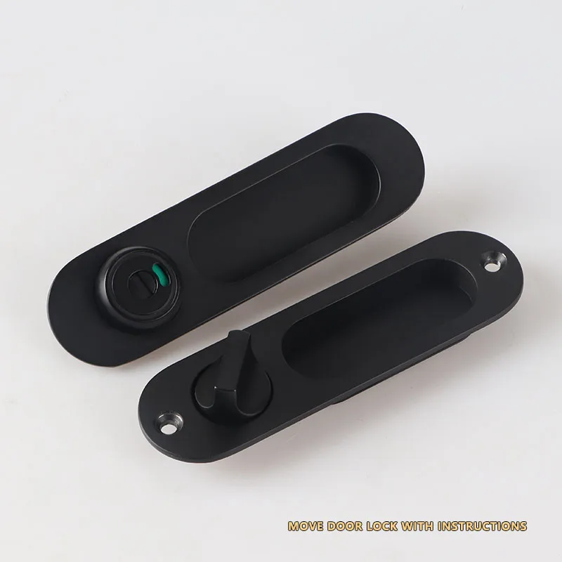 Sliding Door Lock Hook Lock Wooden Door Move Handle Swing Invisible Bathroom Bathroom Kitchen Balcony