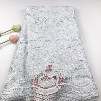 

Multicolor African Lace Fabric 2019 Wholesale France Swiss Voile Lace High Quality African Tulle Cord Lace Fabric With Beads