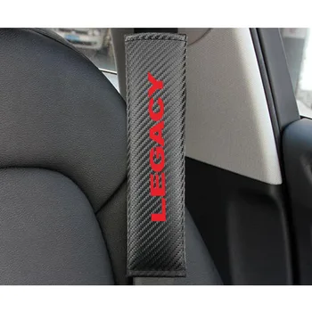 

Car Safety Belt Decoration Cover For Subaru Legacy PU Leather Protective Cover Seat Belts Shoulder Pad Car Accessories Interior