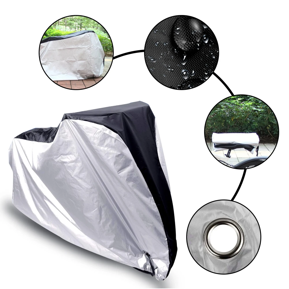 

Dust-proof Bicycle Cover Waterproof Outdoor 210D-nylon Portable Dust and Rain UV Protection,with Keyhole and Storage Bag