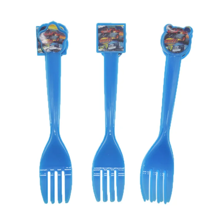 Fork-10pcs Kokoer Blaze and the Monster Machines набор для вечеринки на день рождения, бумажный стаканчик, тарелка, Детские вечерние принадлежности для мальчиков - Цвет: Fork-10pcs