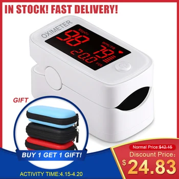 

Household Pulse Oximeter Finger Fingertip Oximeter Blood Oxygen Meter Pulse Heart Rate SPO2 Blood Oxygen Digital Monitor