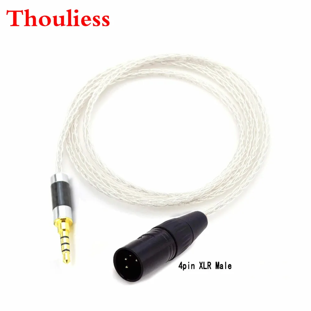 Thouliess HIFI 4pin XLR/2 5 мм // 4 сбалансированный 7N OCC посеребренный обновленный кабель для