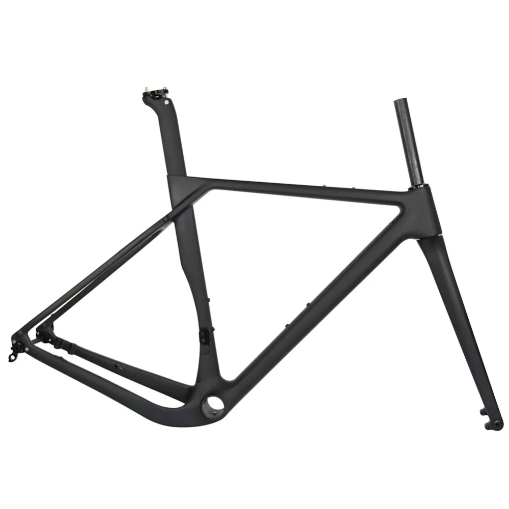 Discount Spcycle Aero Full Carbon Gravel Bicycle Frame Disc Brake Cyclocross Bike Carbon Frameset Front 100*12mm Rear 142*12mm Thru Axle 1