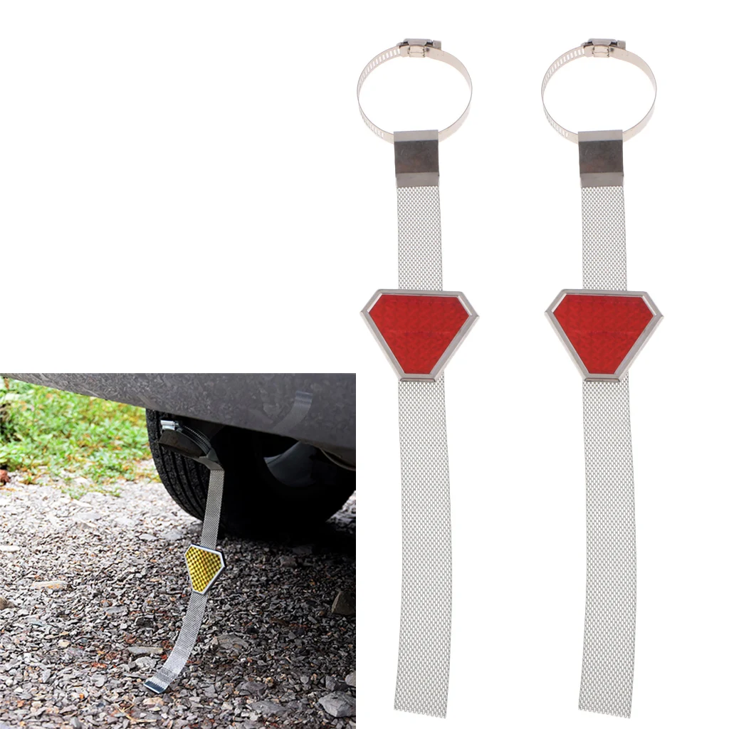 2 Pieces Car Anti-Static Strap, Reflective Earth Belt Safety Ground Wire for Kids Long Distance (Red)