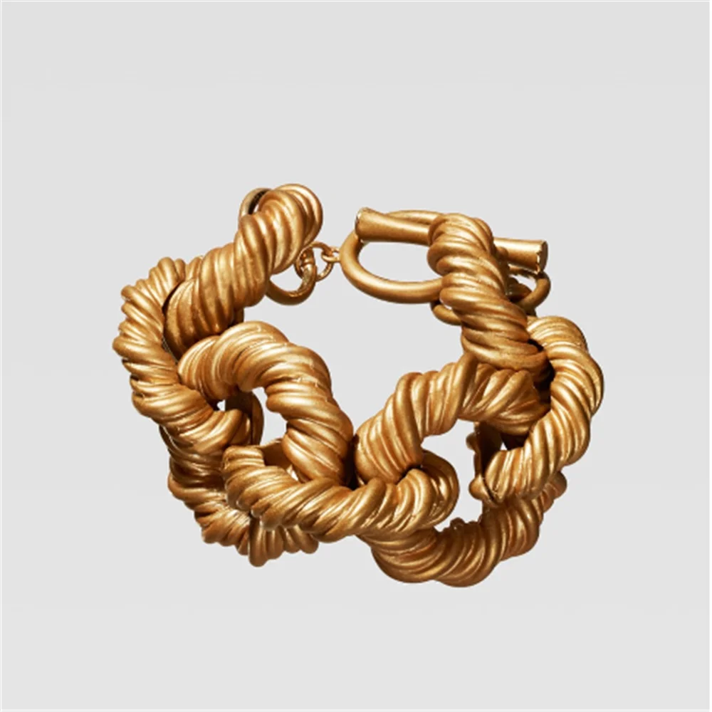 ZA Limited Edition Embossed Link Bracelet Bohemian Bracelet for Women Luxury Rose Gold Bracelet Bracelet Bangles Travel - Окраска металла: 3