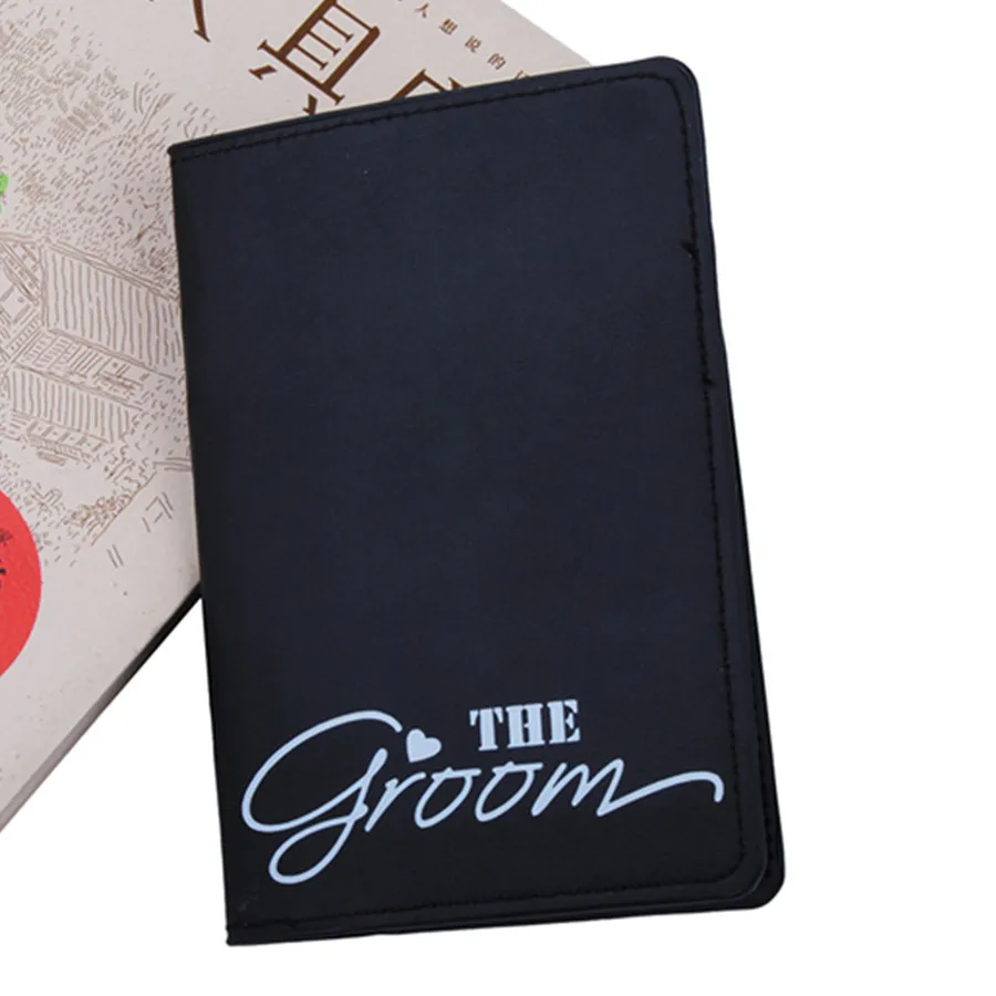 Groom Mr& Mrs чехол для паспорта для пары, Чехол для карт, для женщин и мужчин, дорожный кредитный держатель для карт, для удостоверения личности и документов, мужской держатель для паспорта CH12 - Цвет: Groom