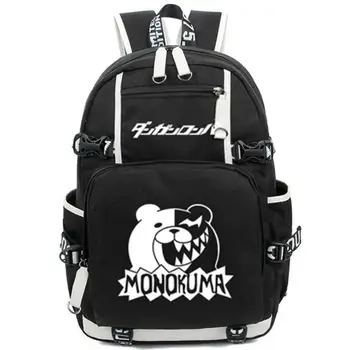 

Anime Danganronpa Dangan Ronpa Monokuma Game Over Cosplay Backpack Canvas Shoulder Bag Schoolbag Travel Bags for Students