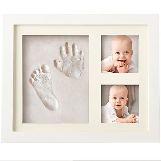 Cute Baby Photo frame DIY handprint Imprint Air Drying Soft Clay Footprint Kids Casting Parent-child hand inkpad fingerprint | Дом и сад