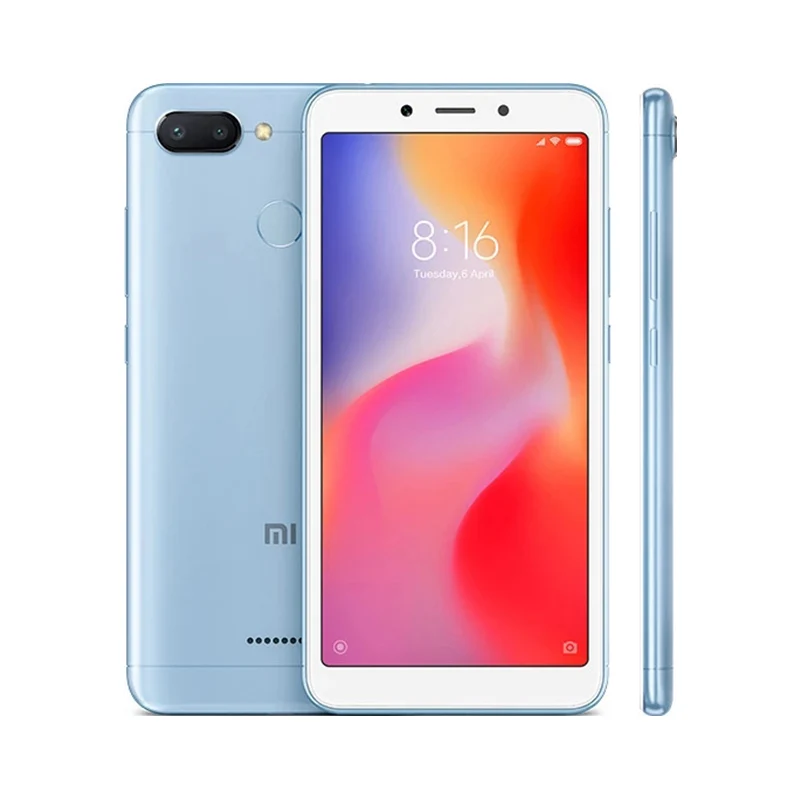 Синий Первоначально Глобальный Версия Xiaomi Redmi 6 4 GB 64 GB смартфон Helio P22 Восьмиядерный Процессор 12MP+ 5MP две камеры 5,4" 18:9 полный Экран - Цвет: Синий