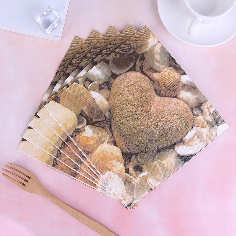 20pcs Wedding Party Lunch Paper Napkins 33*33cm Printed Decoupage Festive Party Tissue Home Supplies Napkins
