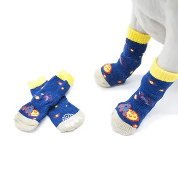 

Colorful Cute Cartoon Pet Knits Socks Animal Printed Warm Soft Puppy Dog Shoes Socks Autumn Winter Anti-slip Dog Socks Products
