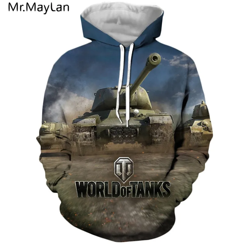 Hot Game World Of Tanks Felpe Con Cappuccio Da Uomo Giacca Stampata In 3D Uomo/Donna Casual Streetwear Felpa Con Cappuccio Militare Da Uomo Tuta