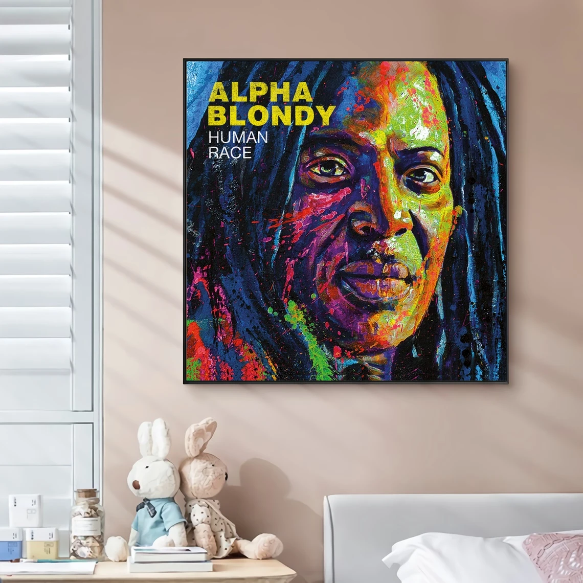 Alpha Blondy Human Race Music Album Cover Canvas Poster Rap Star Pop Singer Wall Painting Art Decoration (Senza Cornice)